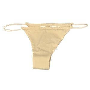 NWT - MyOutfitOnline Double Strap High Rise Bikini Bottom in Cream Size Small
